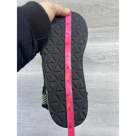 Teva Flatform Universal 1008844  Women's Sandals US 7 Black Candy Striped - Picture 9 of 10